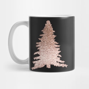 Sparkling rose gold Christmas tree Mug